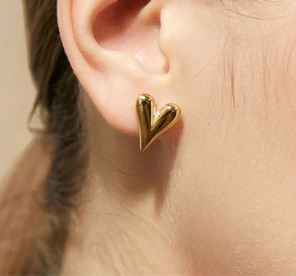 Molten Heart Studs DDOR | Luxury You'll Love | Wear with confidence | Demifine Jewellery