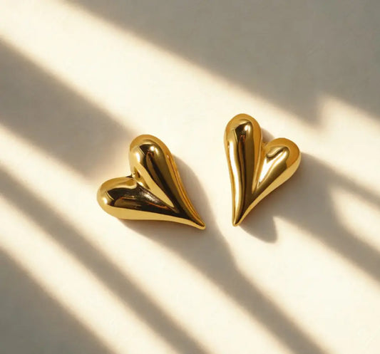 Molten Heart Studs DDOR | Luxury You'll Love | Wear with confidence | Demifine Jewellery