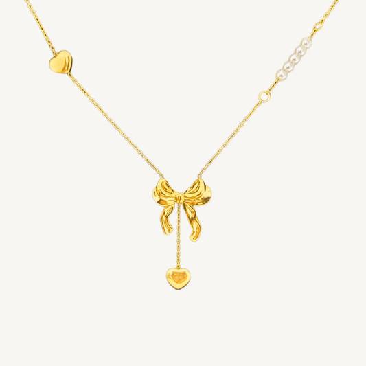 Bow Pearl Necklace - D’DOR Luxe