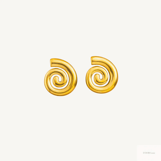 Aurora Swirl Studs - D’DOR Luxe